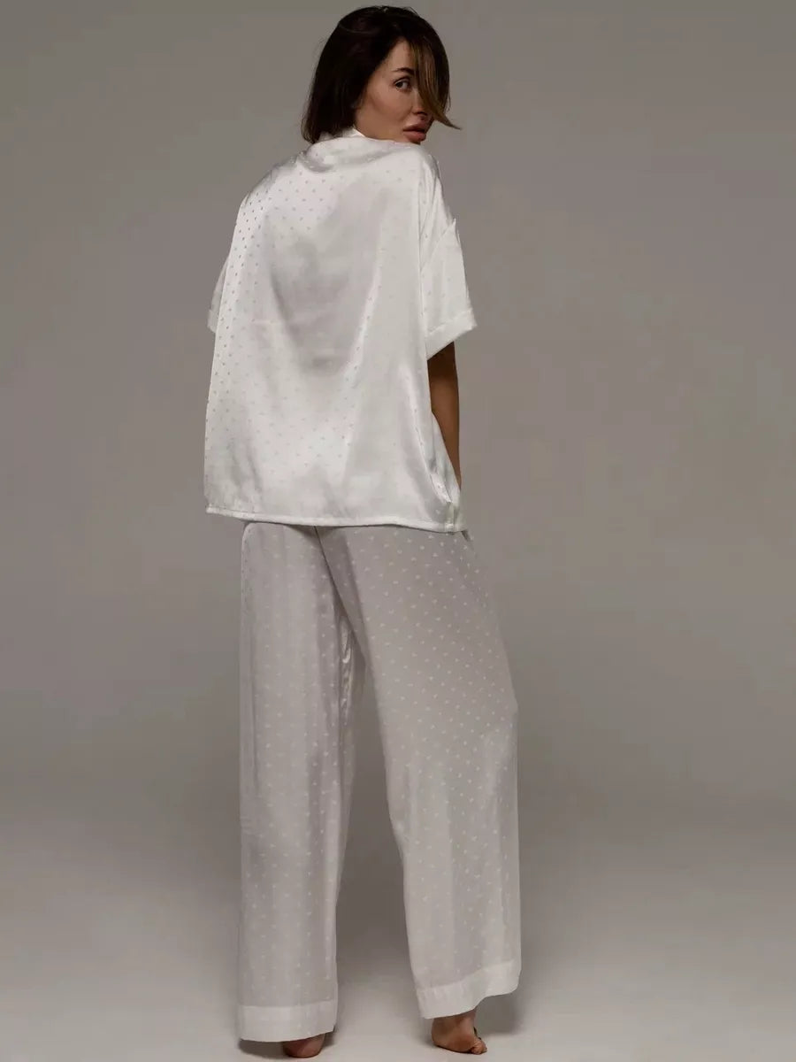 Loungewear Set Satin Textured.