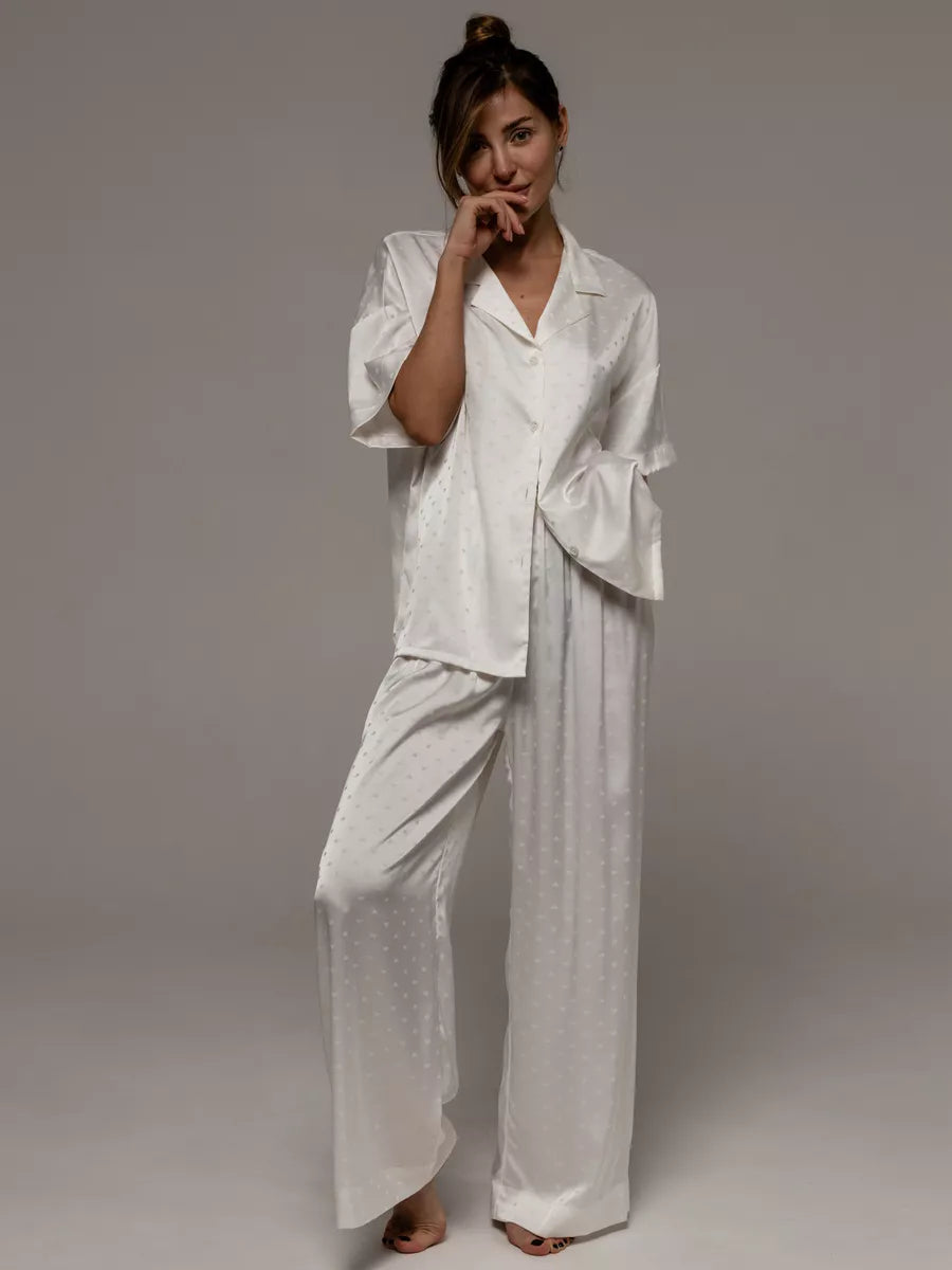 Loungewear Set Satin Textured.