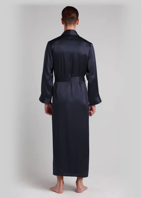 Classic Long Satin Robe for Men