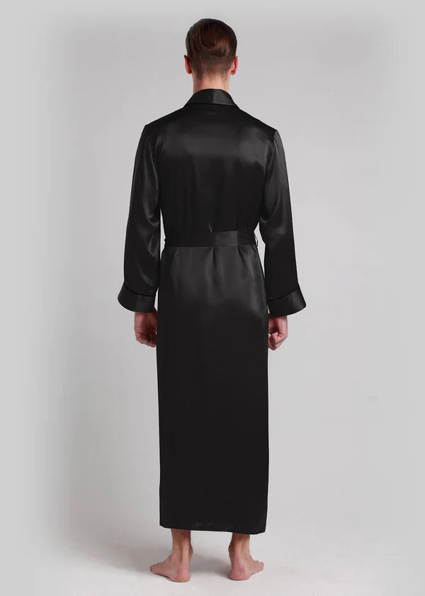 Classic Long Satin Robe for Men.
