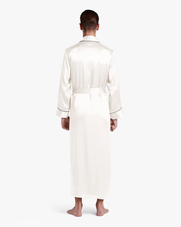 Classic Long Satin Robe for Men.