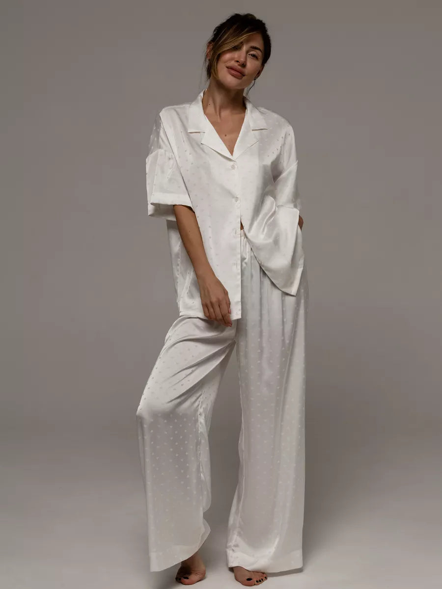 Loungewear Set Satin Textured.