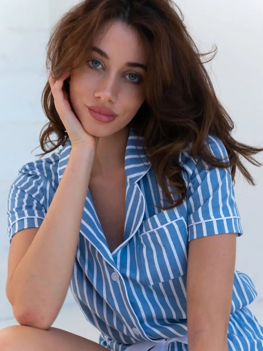 Striped Shorts Set.