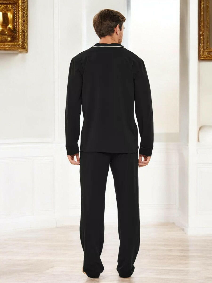 Notched Collar Loungewear in Cotton.