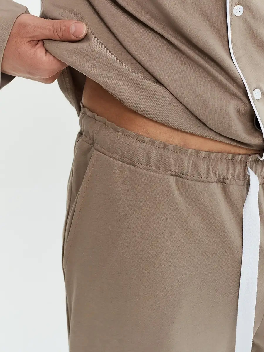 Shirt Collar Loungewear in Cotton.