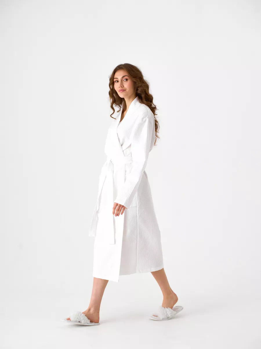 Cotton Waffle Bathrobe for Couples.