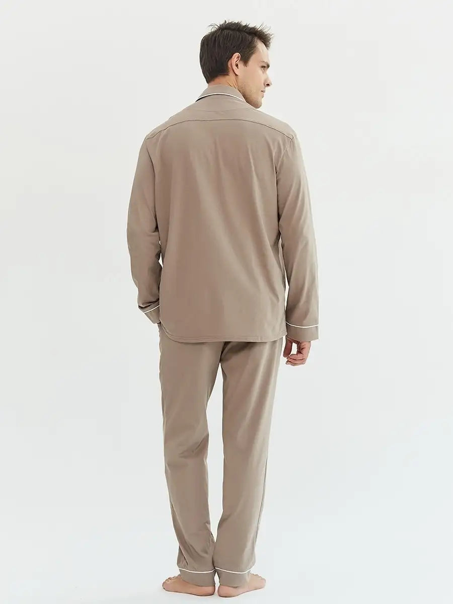 Shirt Collar Loungewear in Cotton.