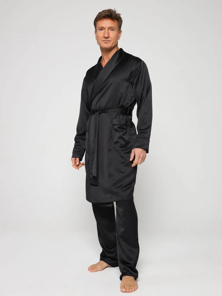 Premium Satin Robe with Pyjamas - Bella Babe by SK Nightsuit-Nightdress-Robes-Silk-Satin-Nighty-Gown-Nightwear-Shorts-Pajamas-Nightsuit-for-women-men-bathrobe-Satin-dress-cotton-