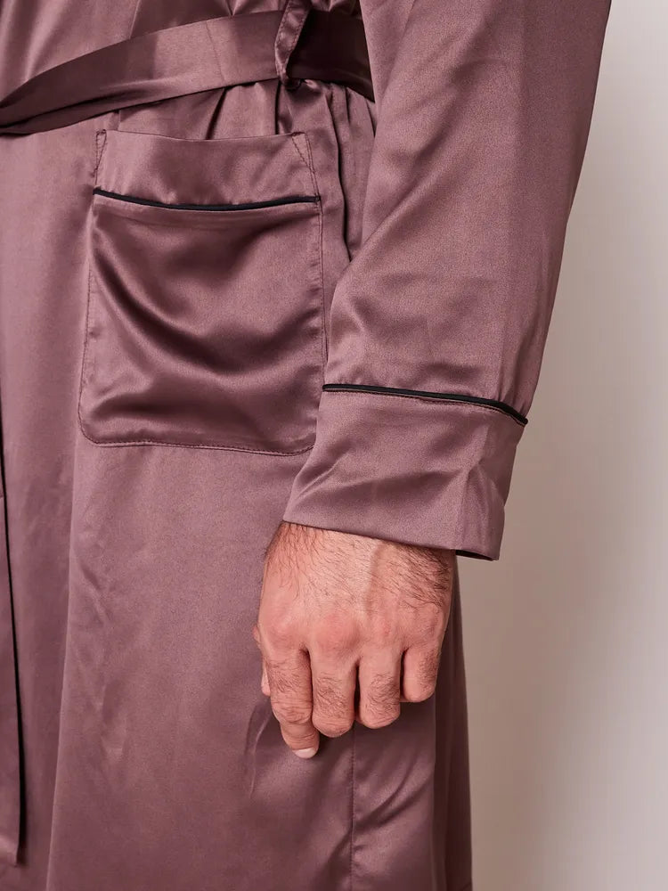 Premium Satin Robe with Pyjamas.