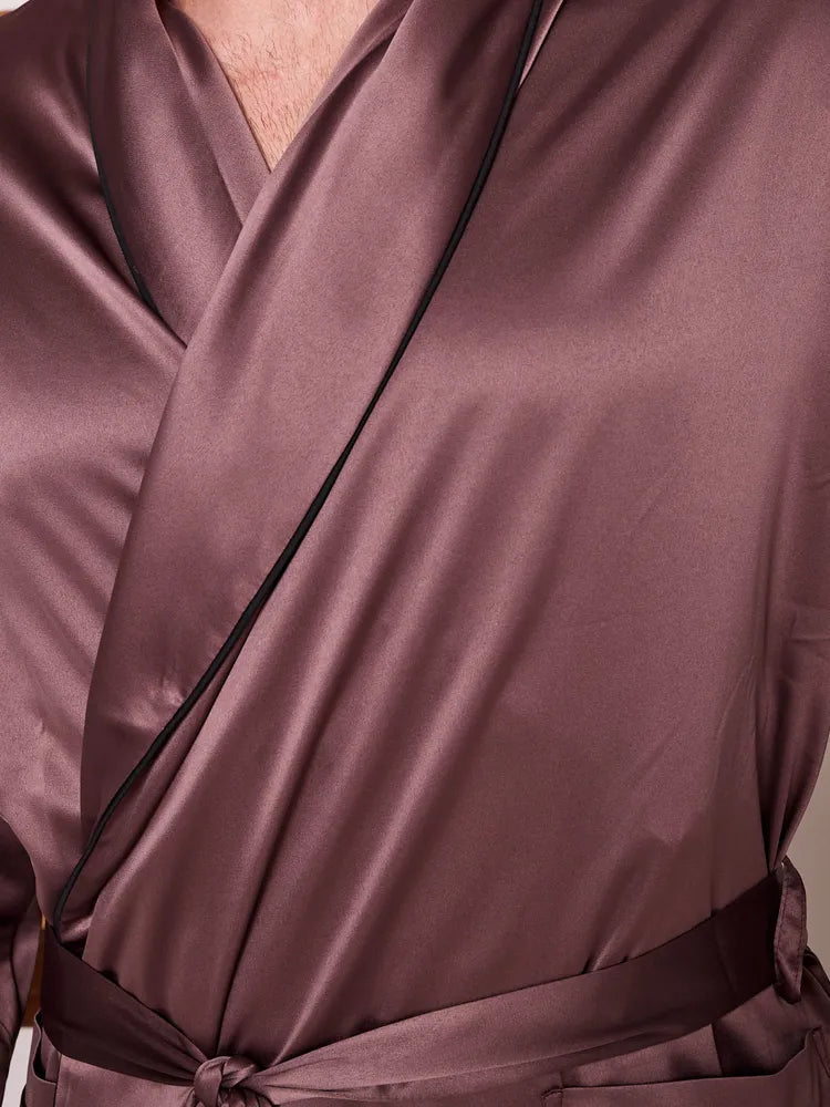 Premium Satin Robe with Pyjamas.