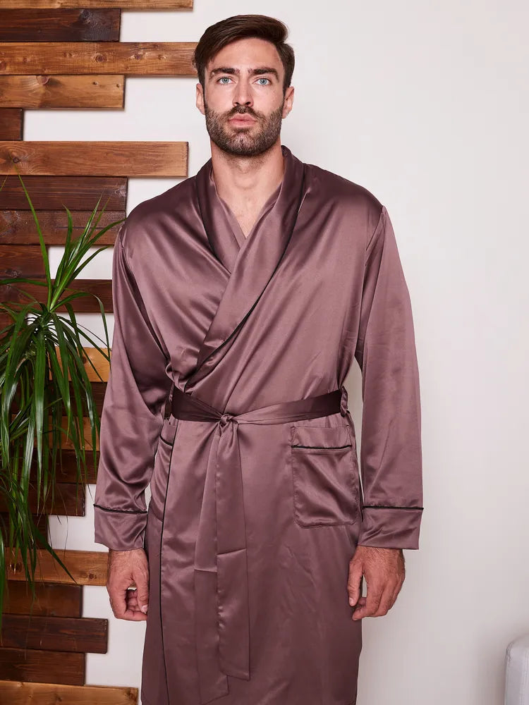 Premium Satin Robe with Pyjamas.