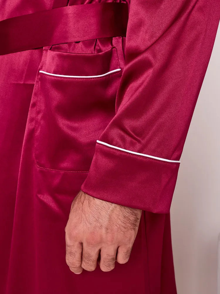 Premium Satin Robe with Pyjamas.