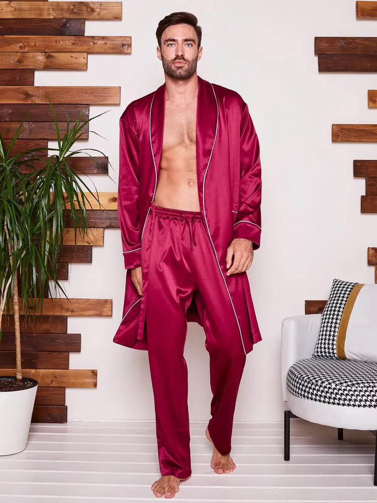 Premium Satin Robe with Pyjamas.
