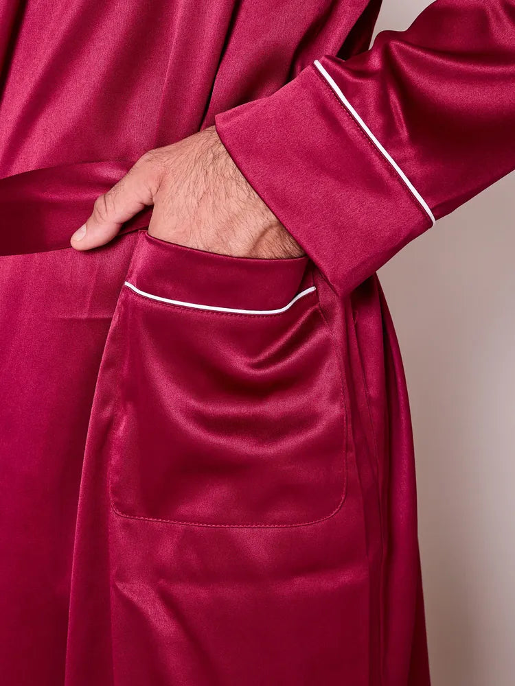 Premium Satin Robe with Pyjamas.