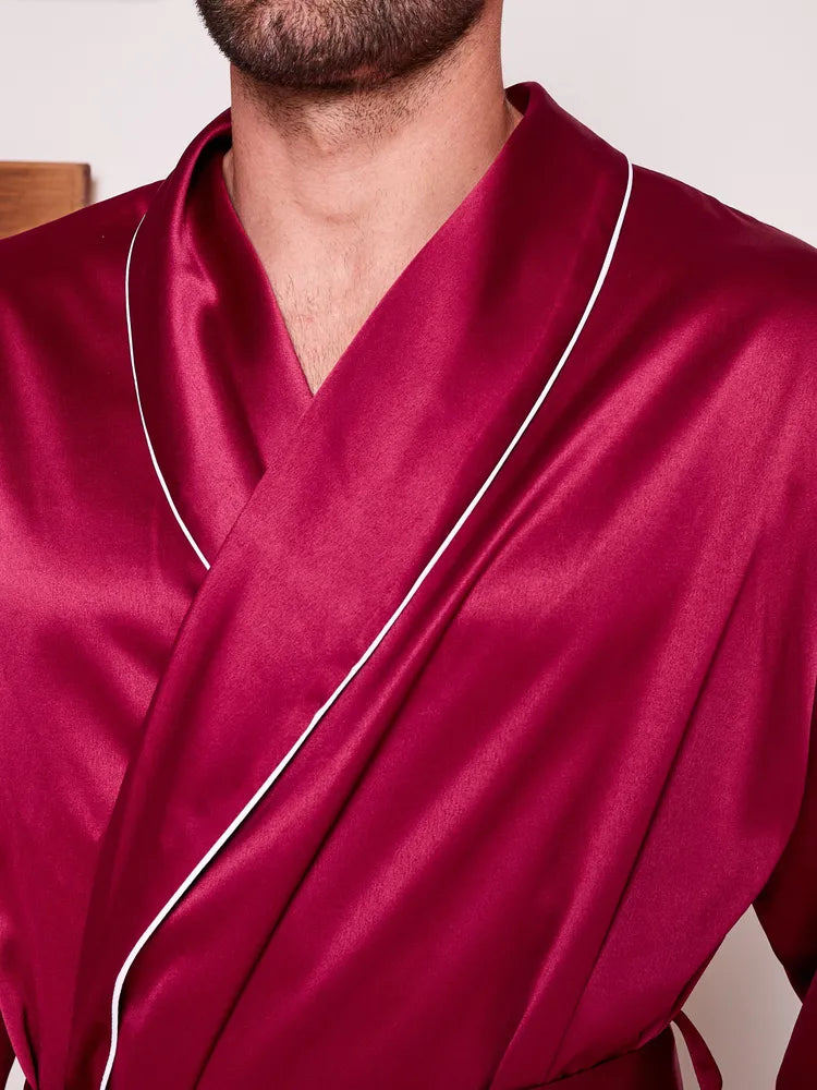 Premium Satin Robe with Pyjamas.