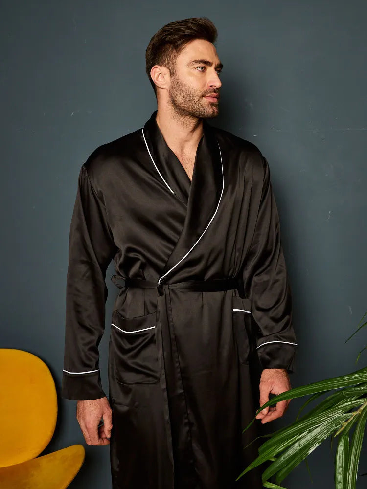 Premium Satin Robe with Pyjamas - Bella Babe by SK Nightsuit-Nightdress-Robes-Silk-Satin-Nighty-Gown-Nightwear-Shorts-Pajamas-Nightsuit-for-women-men-bathrobe-Satin-dress-cotton-