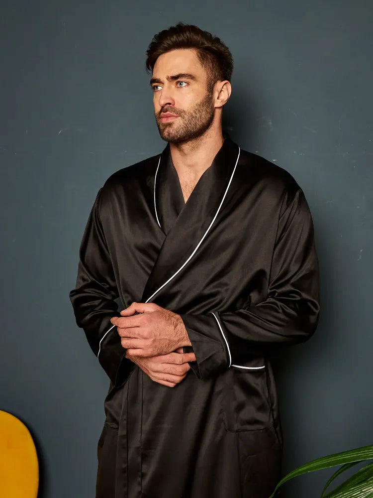 Premium Satin Robe with Pyjamas - Bella Babe by SK Nightsuit-Nightdress-Robes-Silk-Satin-Nighty-Gown-Nightwear-Shorts-Pajamas-Nightsuit-for-women-men-bathrobe-Satin-dress-cotton-