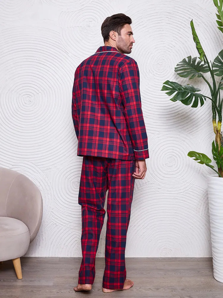 Red Checkered Nightsuit 100% Cotton.