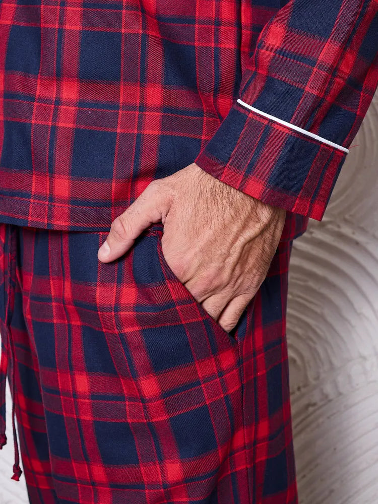 Red Checkered Nightsuit 100% Cotton.