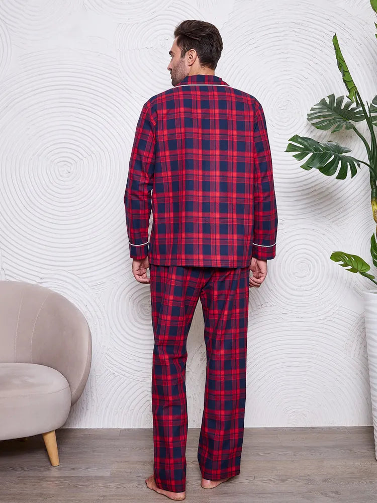 Red Checkered Nightsuit 100% Cotton.