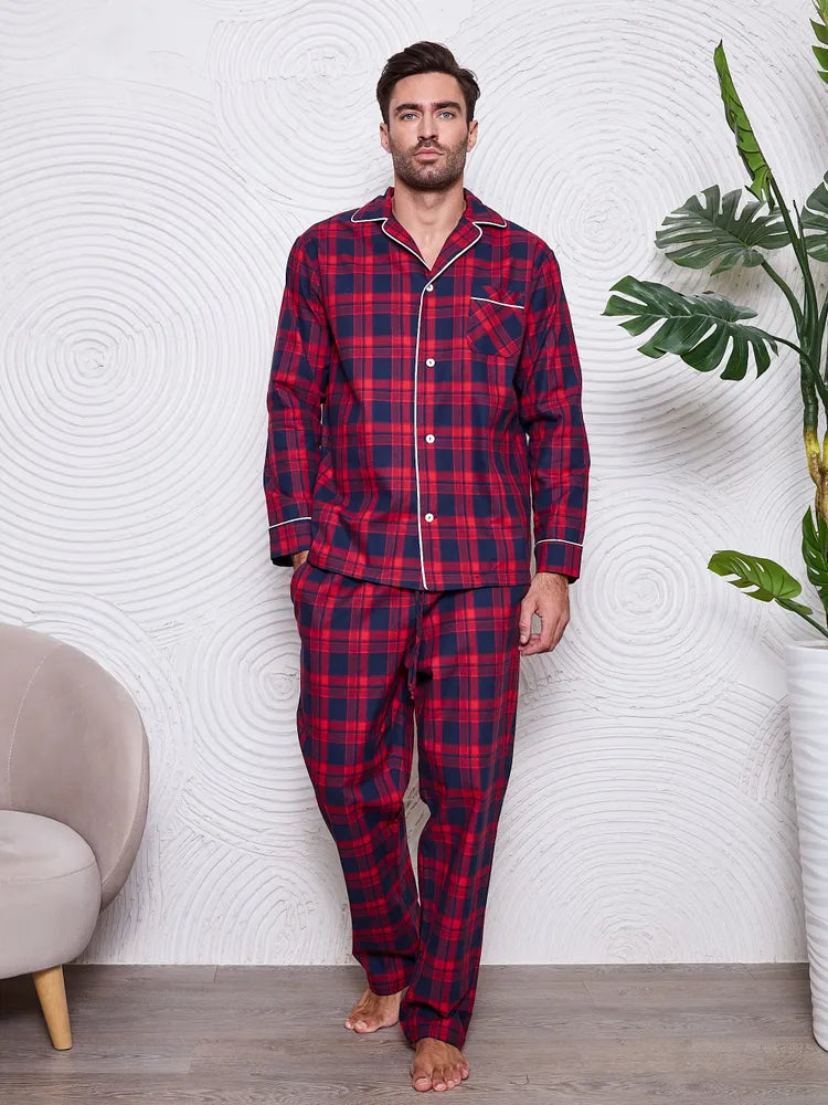 Red Checkered Nightsuit 100% Cotton.