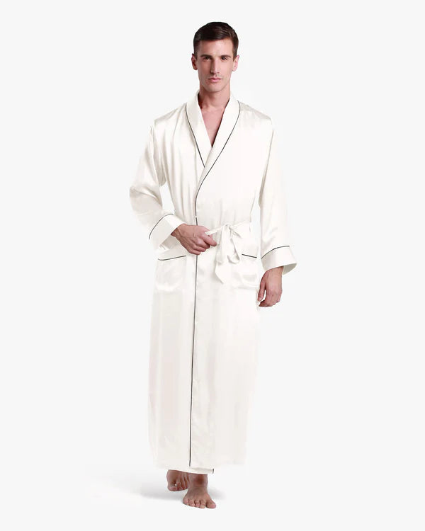 Classic Long Satin Robe for Men.