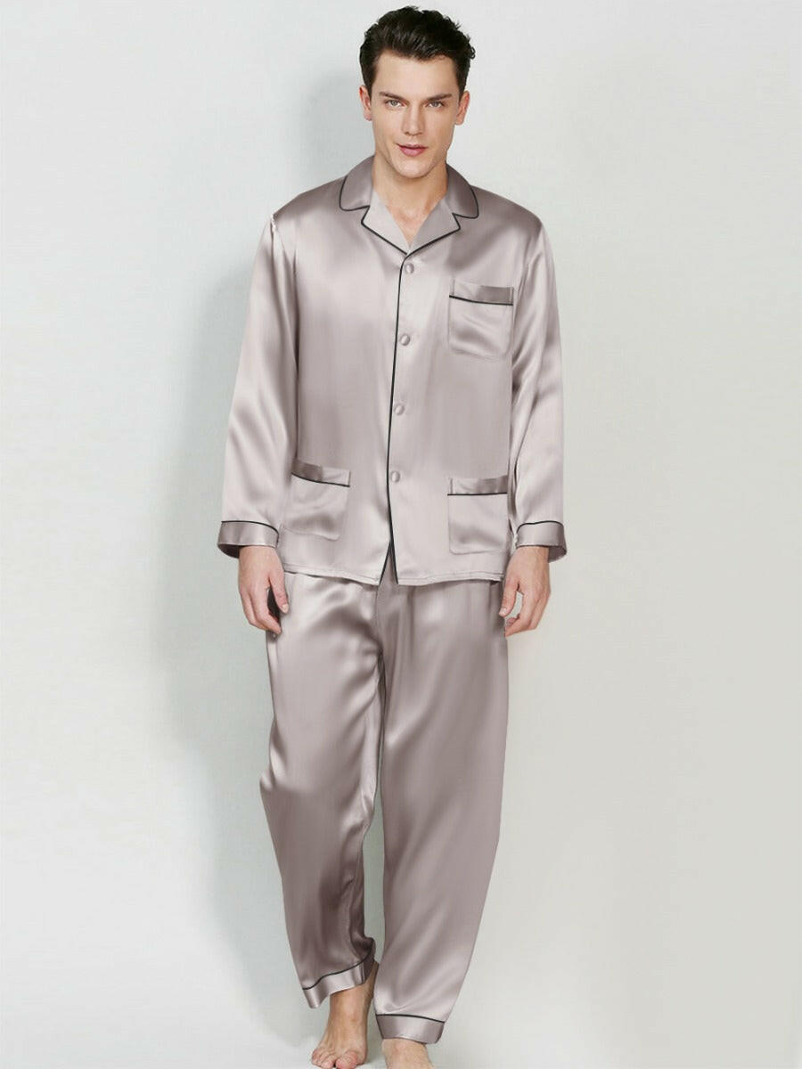 Satin Night Suit with Contrast Piping - Bella Babe by SK Nightsuit-Nightdress-Robes-Silk-Satin-Nighty-Gown-Nightwear-Shorts-Pajamas-Nightsuit-for-women-men-bathrobe-Satin-dress-cotton-