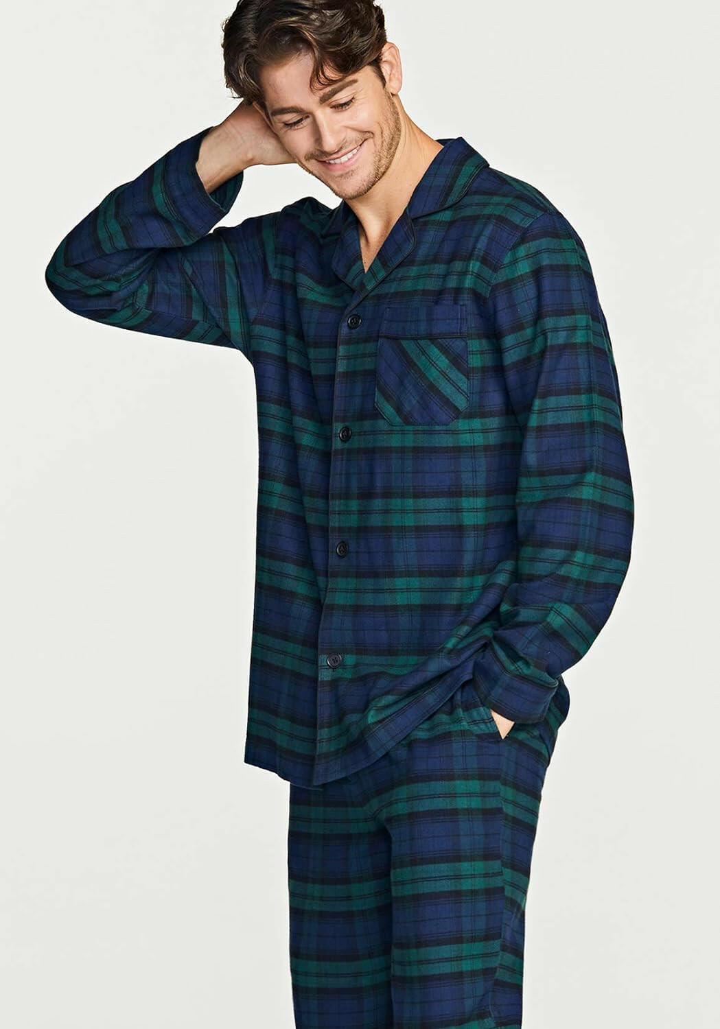 Green Checkered Nightsuit 100% Cotton.