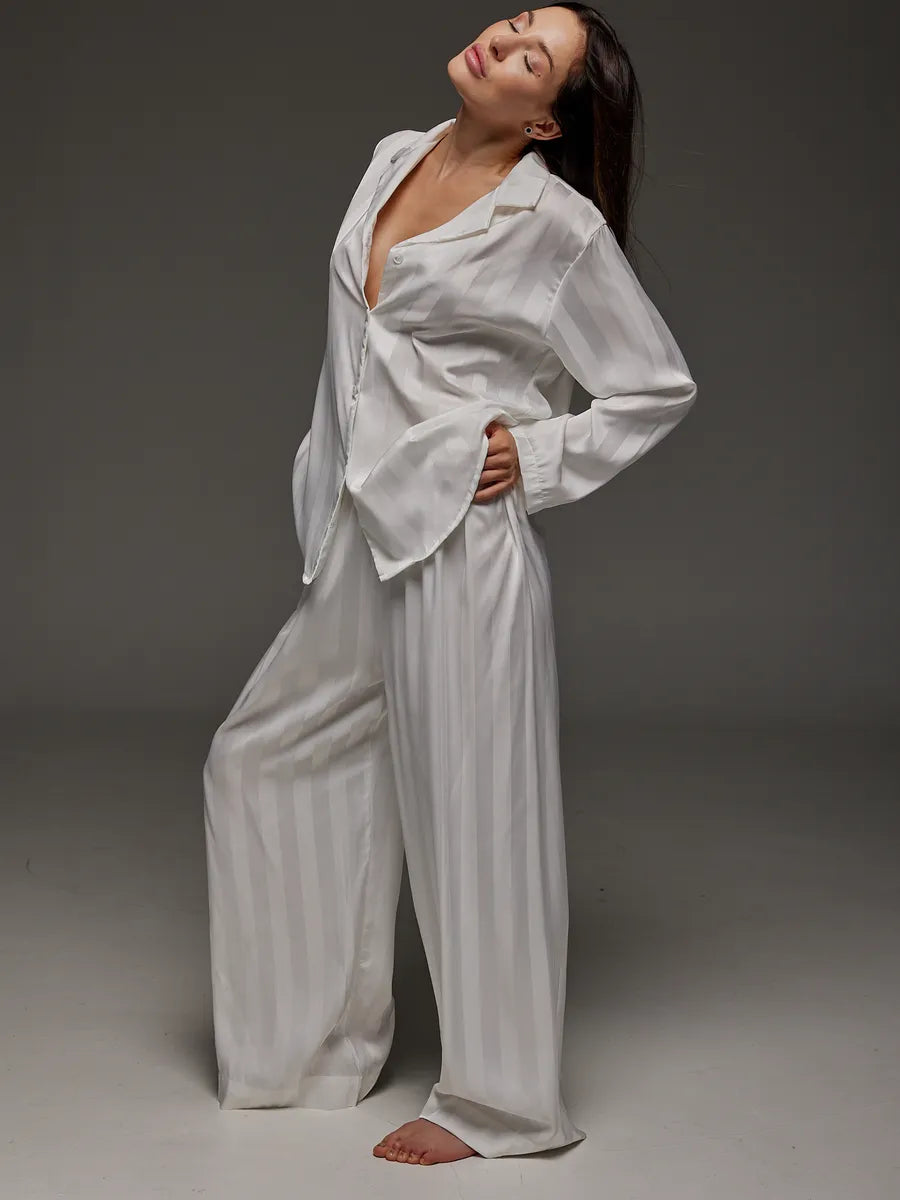 Loungewear Set Satin Textured