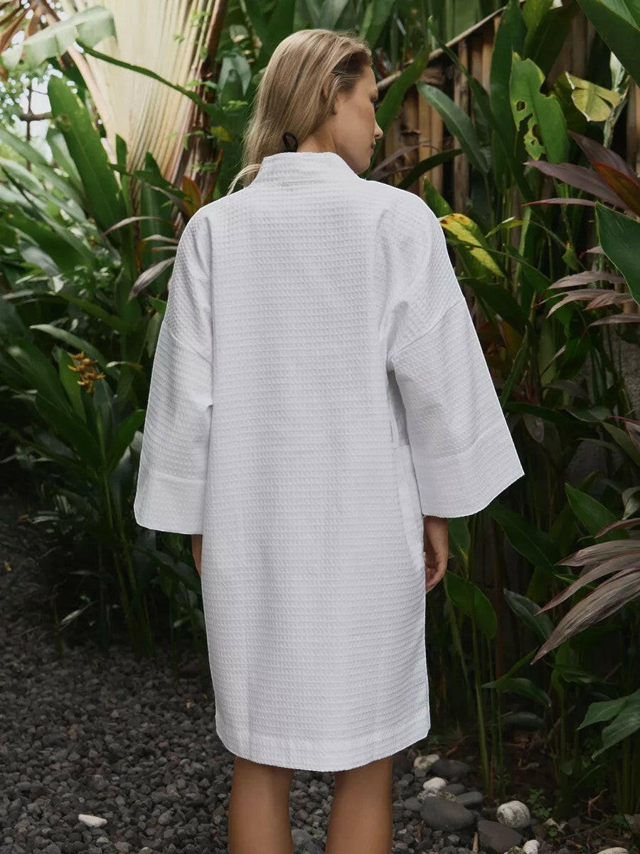 Cotton Waffle Bathrobe.