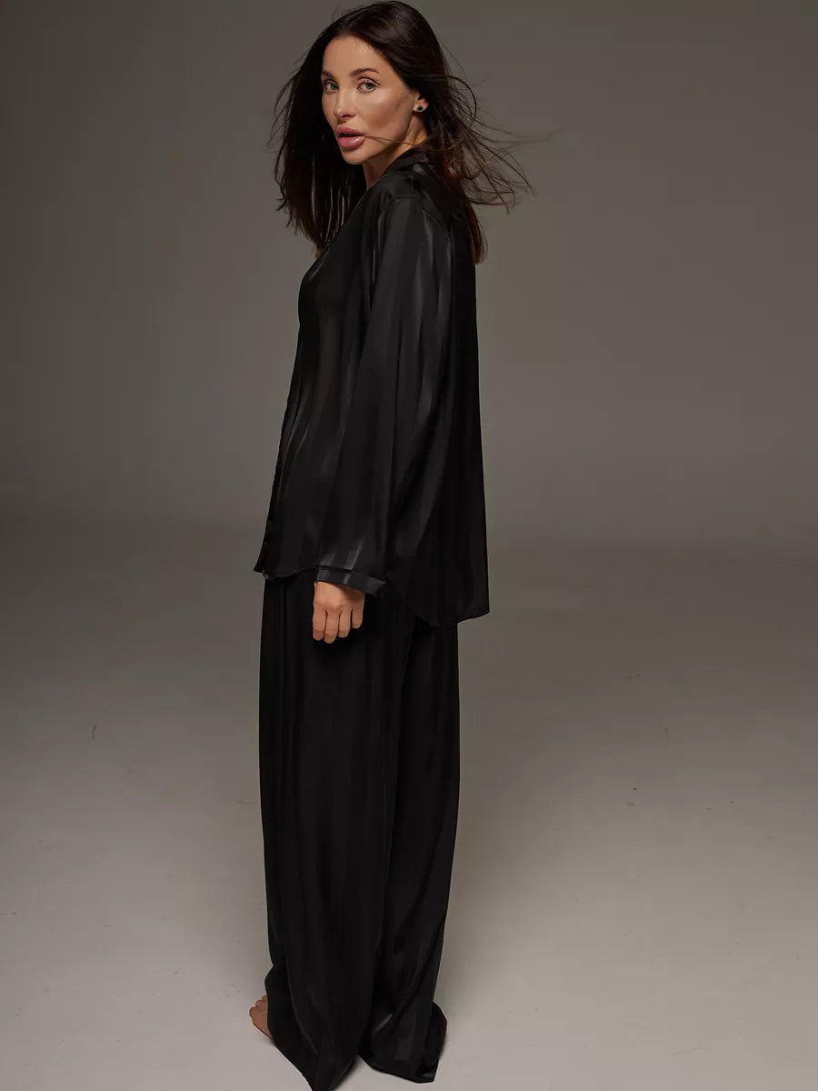 Loungewear Set Satin Textured
