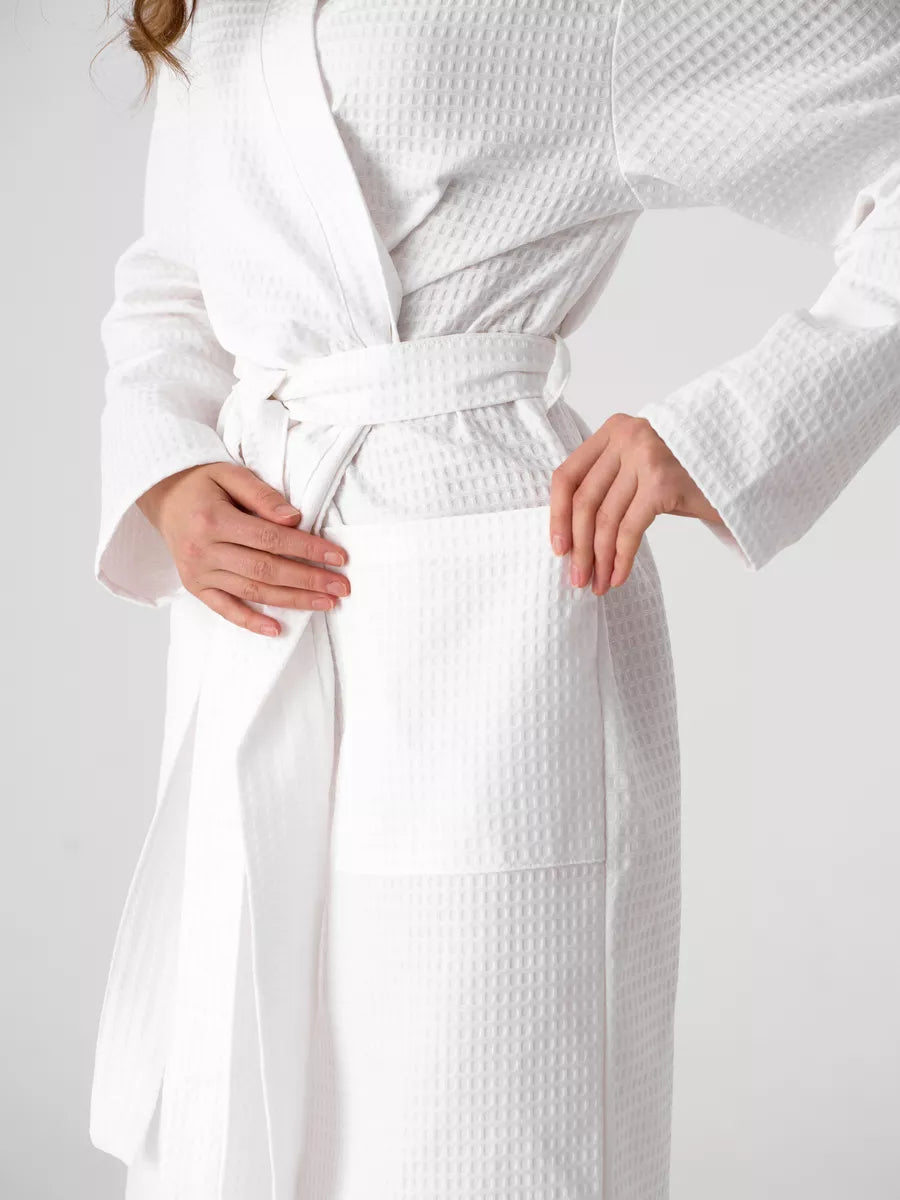 Cotton Waffle Bathrobe for Couples.