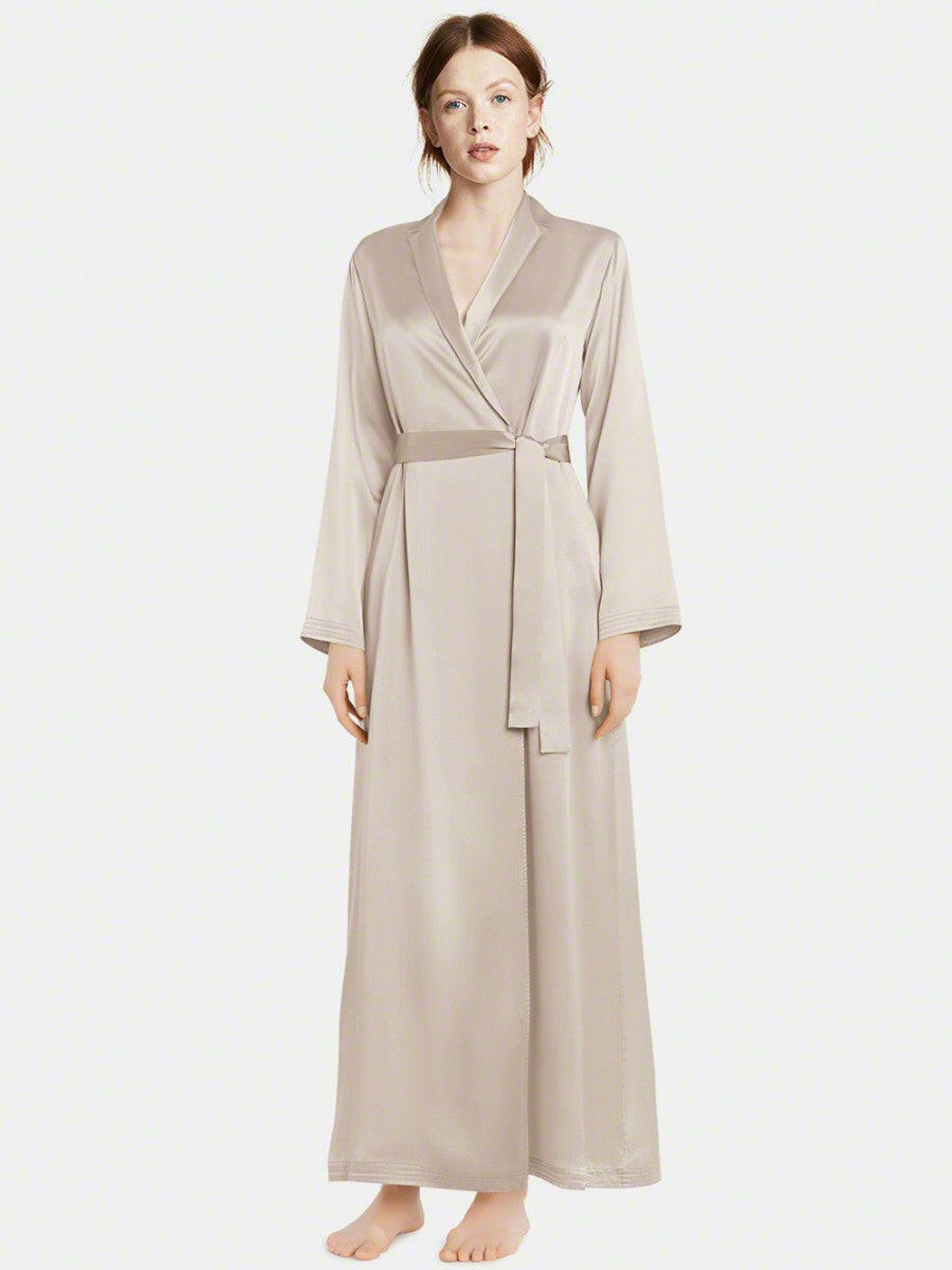 Long Satin Robe.