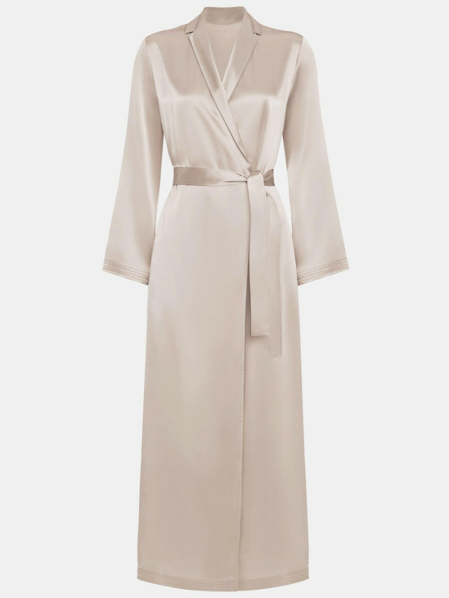 Long Satin Robe - Bella Babe by SK Nightsuit Nightdress Robes Silk Satin Nighty Gown Nightwear