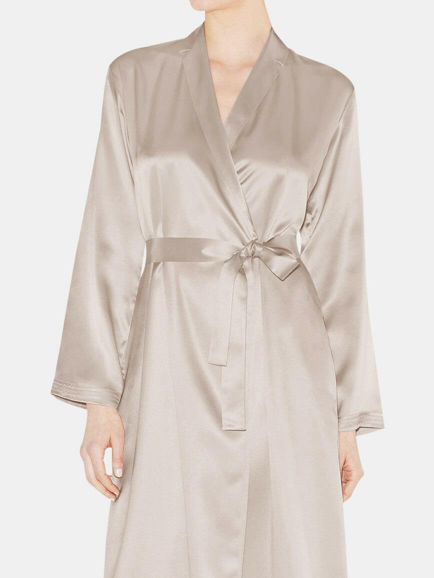 Long Satin Robe.