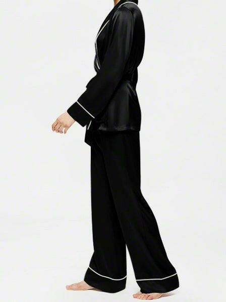 Wrap Set with Palazzo - Bella Babe by SK Nightsuit Nightdress Robes Silk Satin Nighty Gown Nightwear