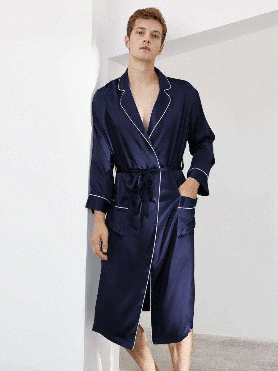 Luxe Satin Robe with Shorts.