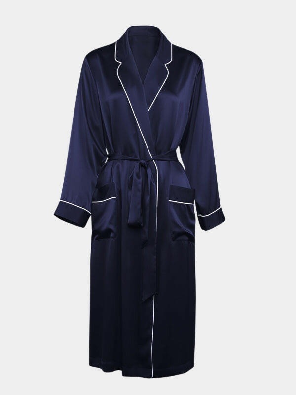 Luxe Satin Robe with Shorts.