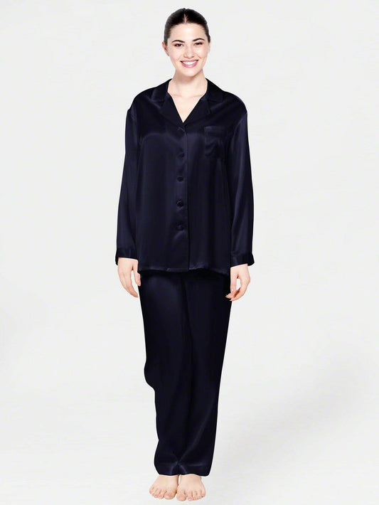 Luxe Solid Coord Set - Bella Babe by SK Nightsuit Nightdress Robes Silk Satin Nighty Gown Nightwear