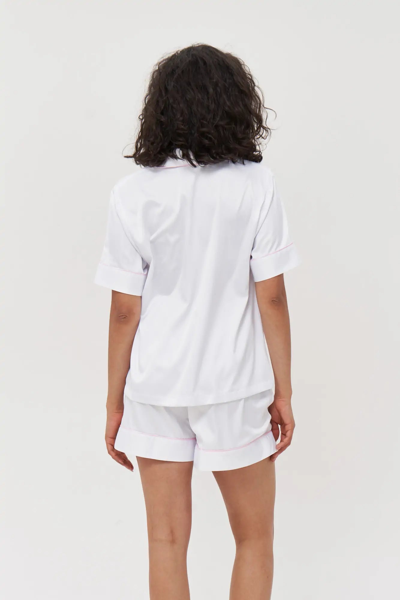 Shorts Set with Contrast Piping.