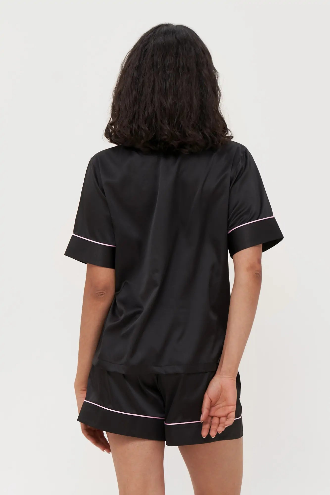 Shorts Set with Contrast Piping.