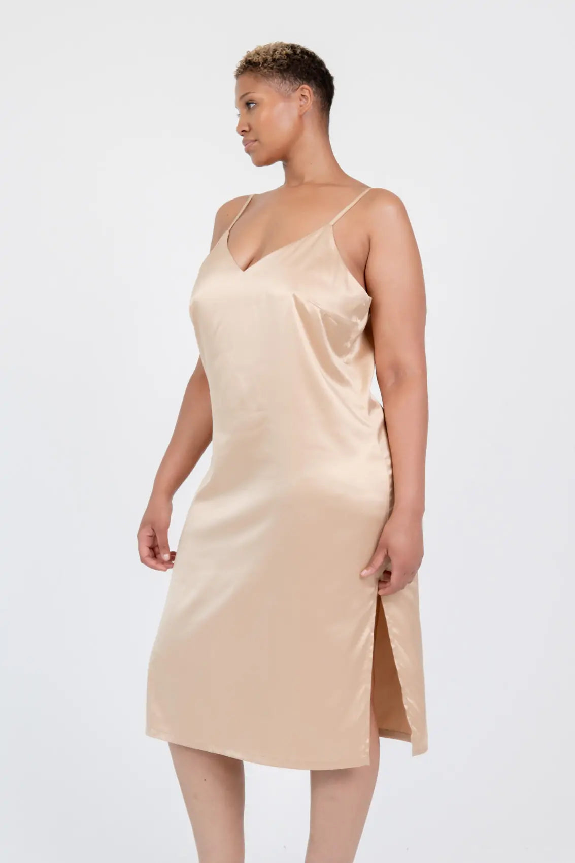 Slit Nightie - Bella Babe by SK Nightsuit-Nightdress-Robes-Silk-Satin-Nighty-Gown-Nightwear-Shorts-Pajamas-Nightsuit-for-women-men-bathrobe-Satin-dress-cotton-