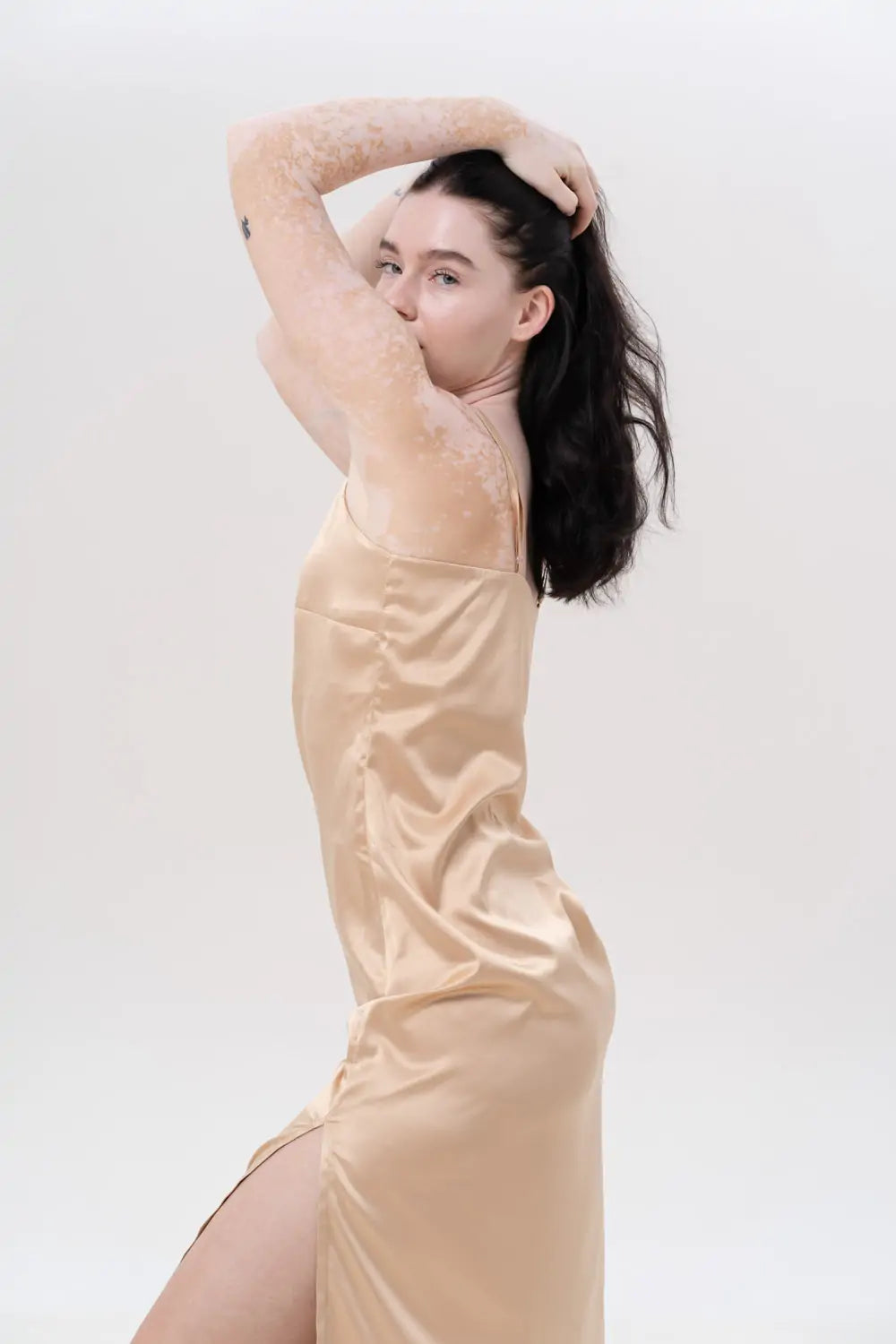 Slit Nightie - Bella Babe by SK Nightsuit-Nightdress-Robes-Silk-Satin-Nighty-Gown-Nightwear-Shorts-Pajamas-Nightsuit-for-women-men-bathrobe-Satin-dress-cotton-
