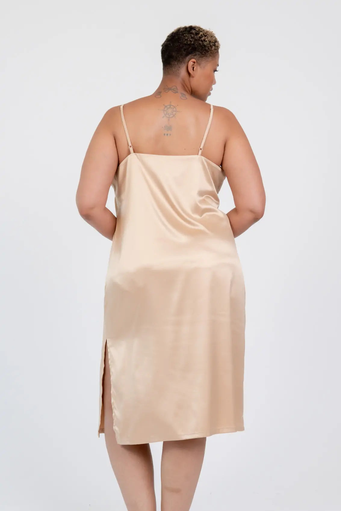 Slit Nightie - Bella Babe by SK Nightsuit-Nightdress-Robes-Silk-Satin-Nighty-Gown-Nightwear-Shorts-Pajamas-Nightsuit-for-women-men-bathrobe-Satin-dress-cotton-