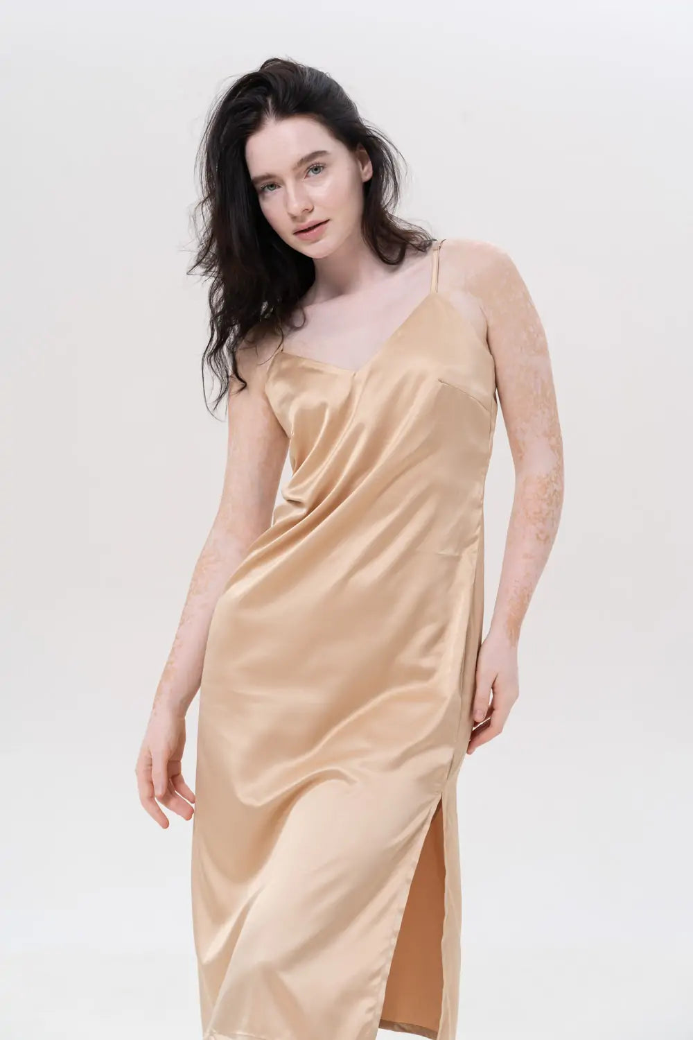 Slit Nightie - Bella Babe by SK Nightsuit-Nightdress-Robes-Silk-Satin-Nighty-Gown-Nightwear-Shorts-Pajamas-Nightsuit-for-women-men-bathrobe-Satin-dress-cotton-