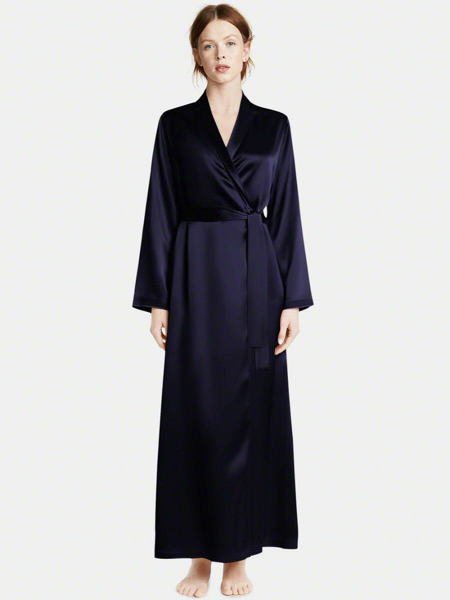 Long Satin Robe - Bella Babe by SK Nightsuit Nightdress Robes Silk Satin Nighty Gown Nightwear