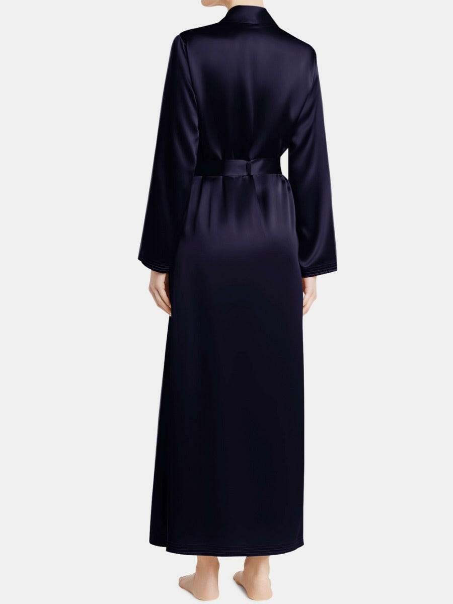 Long Satin Robe - Bella Babe by SK Nightsuit Nightdress Robes Silk Satin Nighty Gown Nightwear