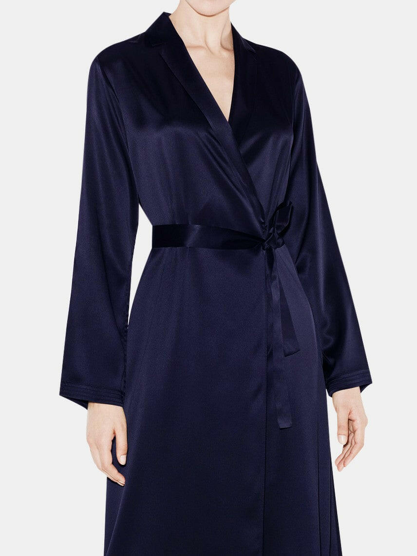 Long Satin Robe.