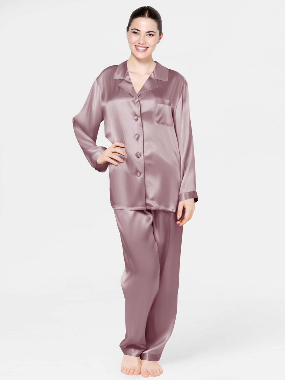 Luxe Solid Coord Set - Bella Babe by SK Nightsuit Nightdress Robes Silk Satin Nighty Gown Nightwear