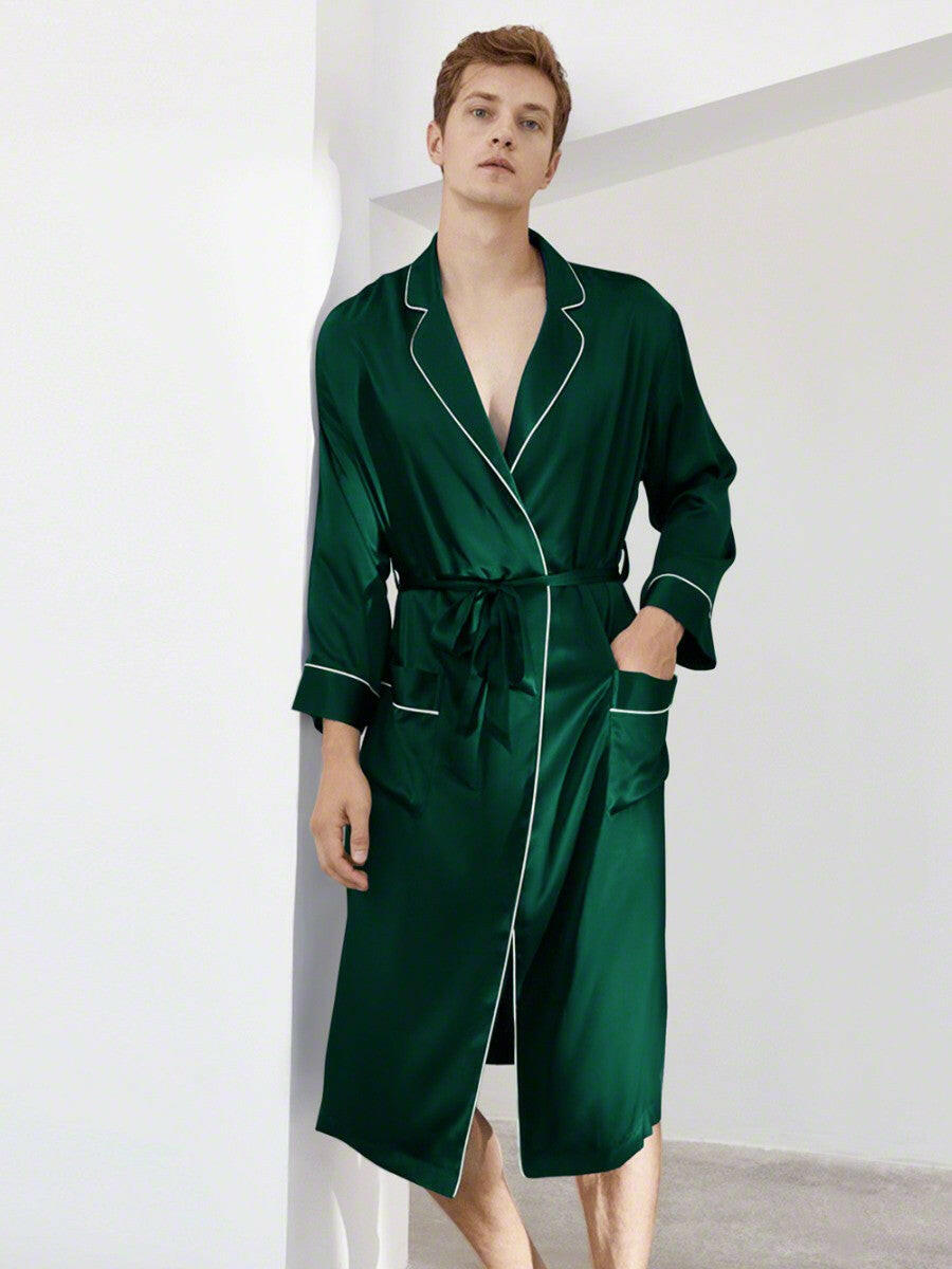 Luxe Satin Robe with Shorts.
